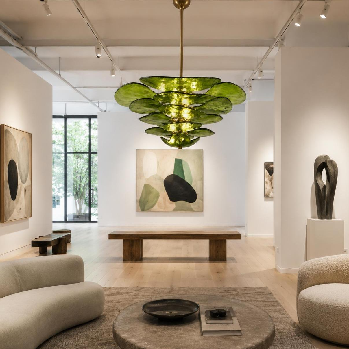 LAMPHAHA Petals Glass Chandelier