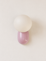 purple capsule and opal globe wall light