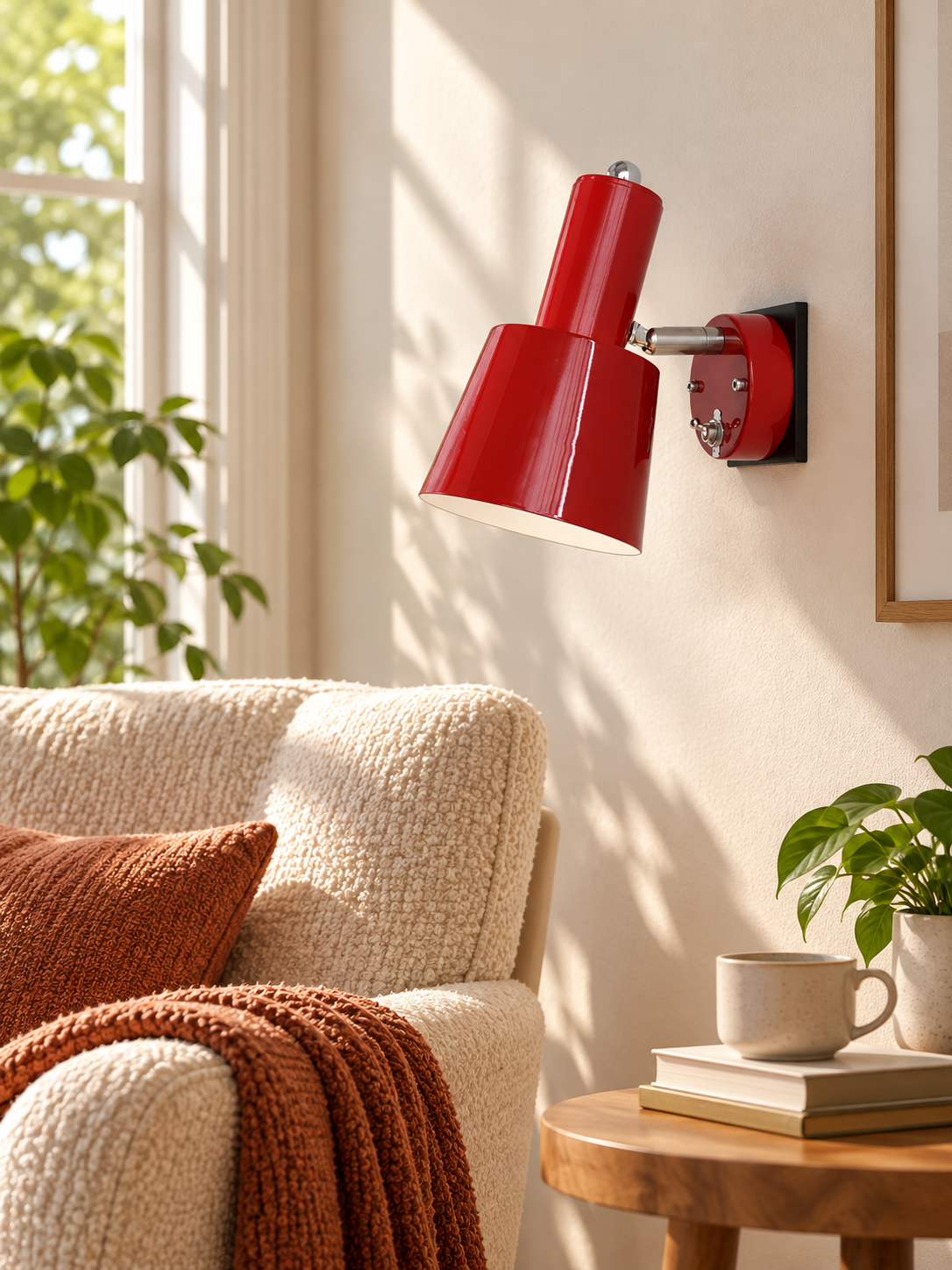 Adjustable Cone Shade Wall Spotlight product detail, lamp off