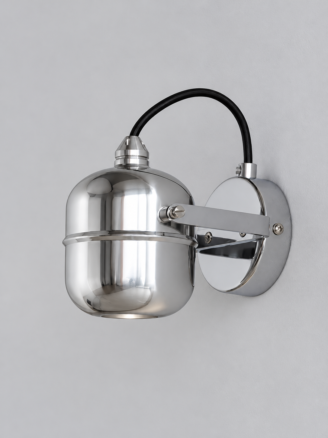 Chrome Capsule Wall Spotlight product detail, lamp off