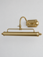 Adjustable Metal Picture Light in Copper or Chrome, side view