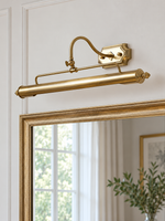 Adjustable Metal Picture Light in Copper or Chrome, interior setting