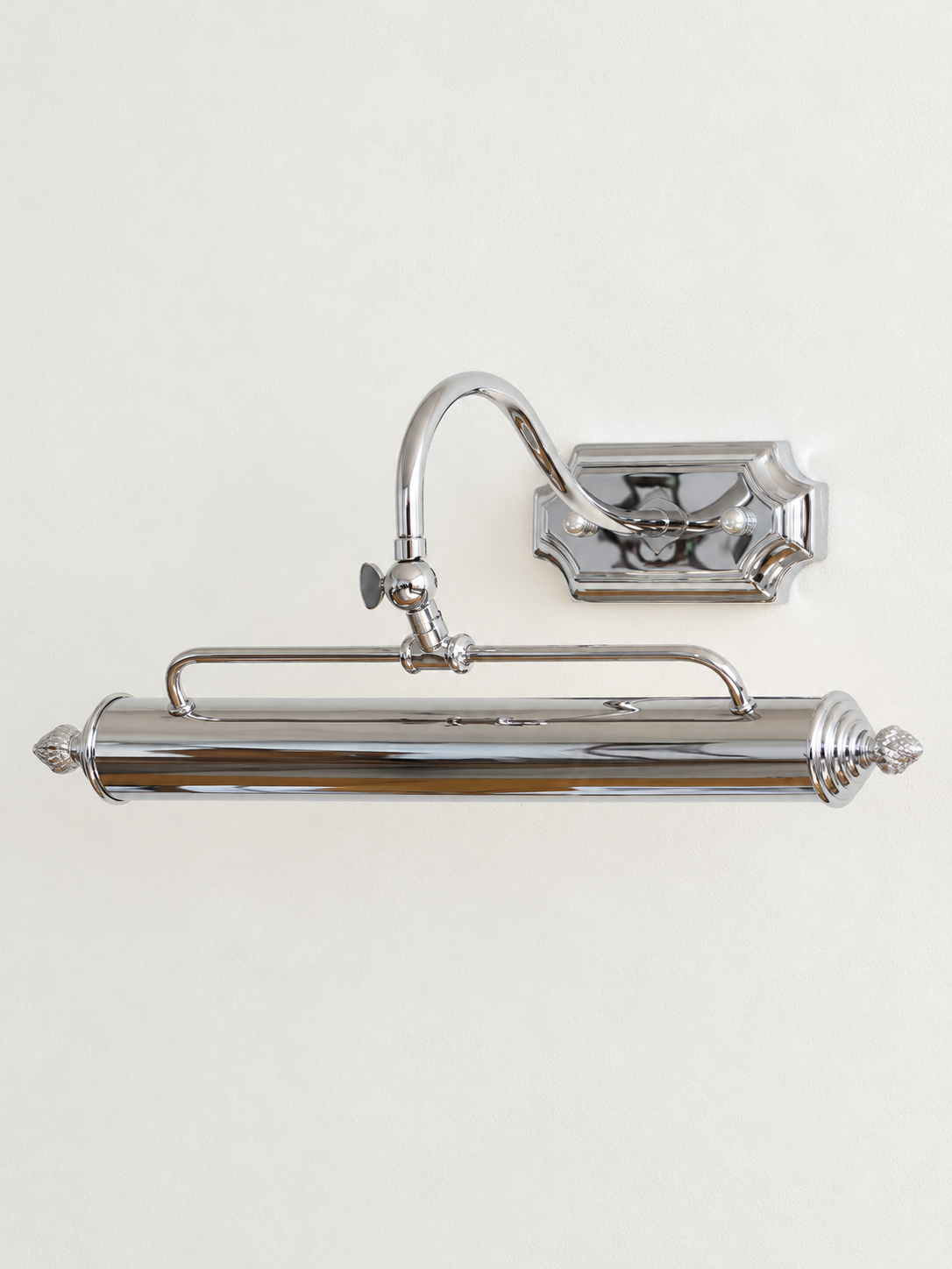 Adjustable Metal Picture Light in Copper or Chrome, alternate view