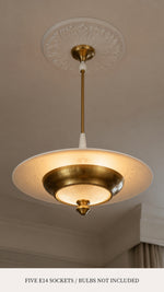 Aurelia Halo pendant underside with five E14 sockets