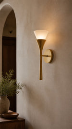 Fleur Nocturne single-head wall sconce in a refined interior