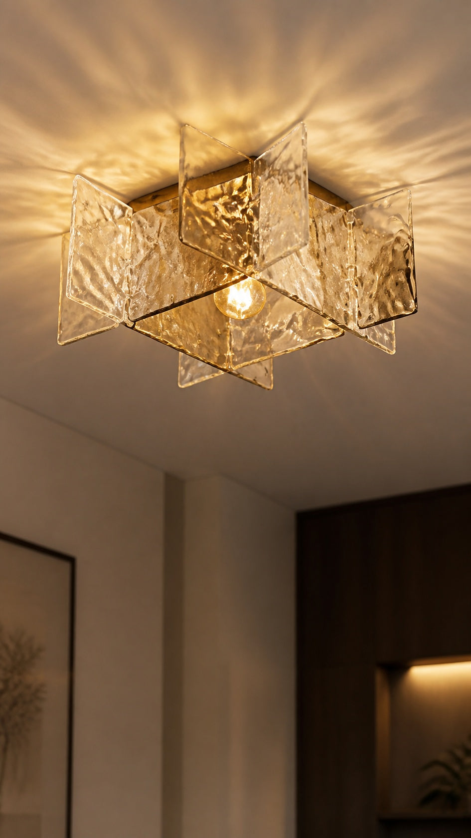 Glass Orbit flush-mount ceiling light hero