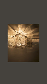 Glass Orbit flush-mount ceiling light, verified ceiling contact and physical profile