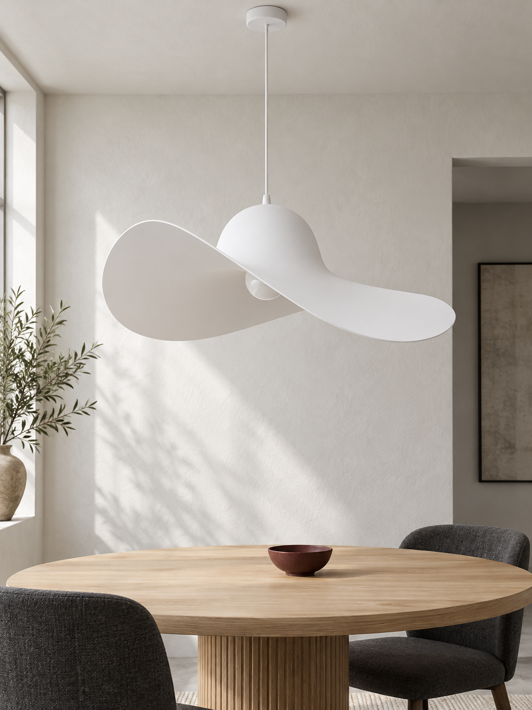 Hat Pendant Light white dining