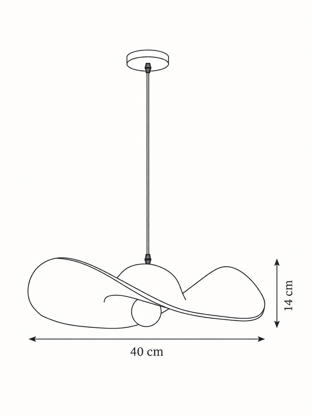 Hat Pendant Light size 40cm