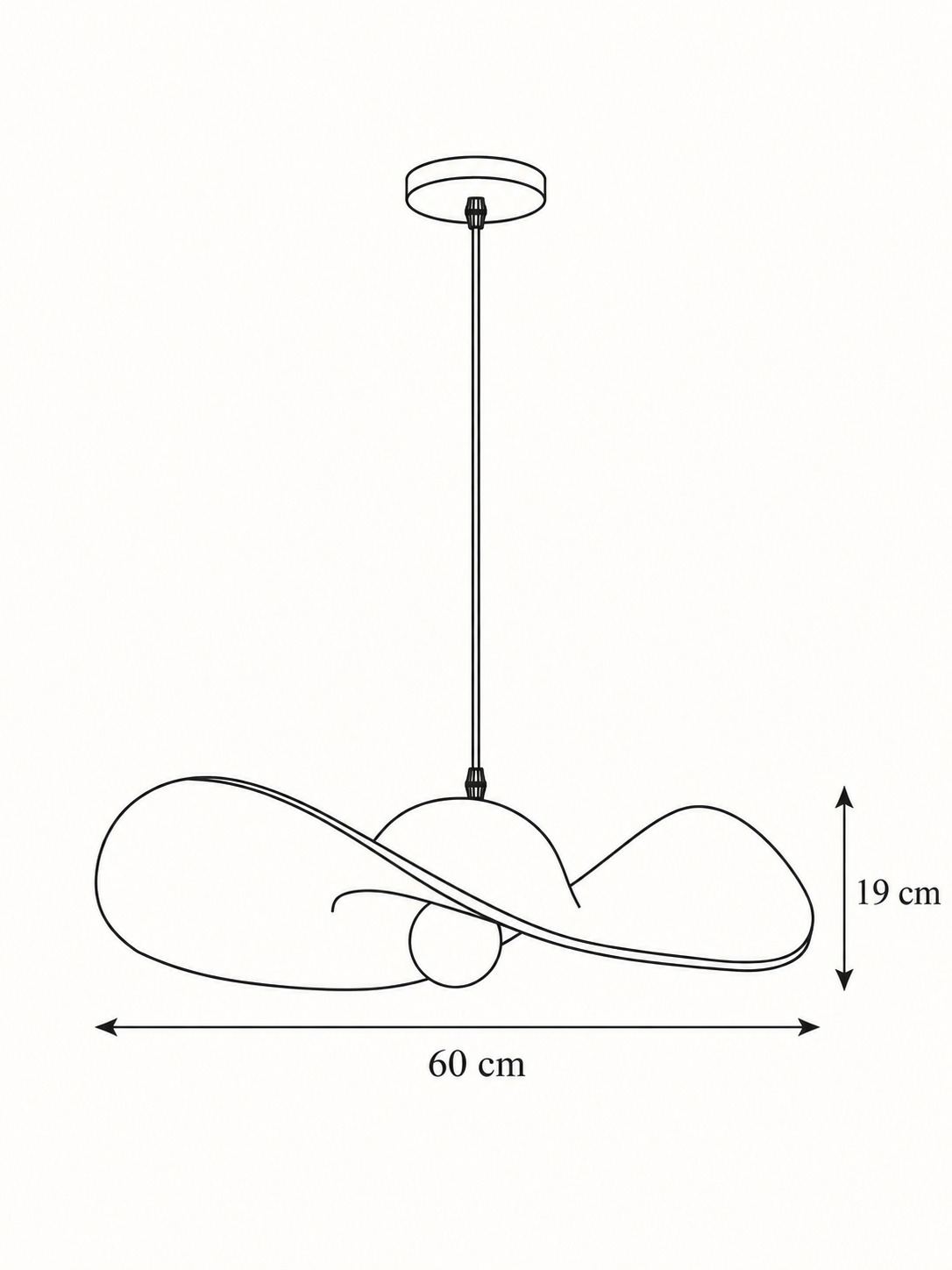 Hat Pendant Light size 60cm