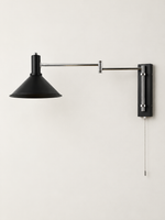 Swing-arm cone wall light, configuration 2