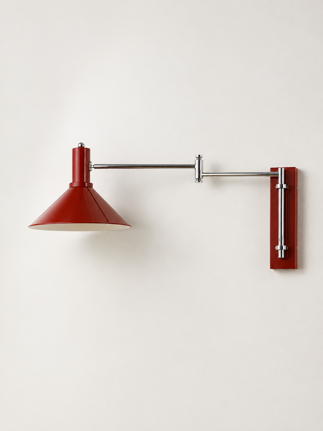 Swing-arm cone wall light, configuration 3