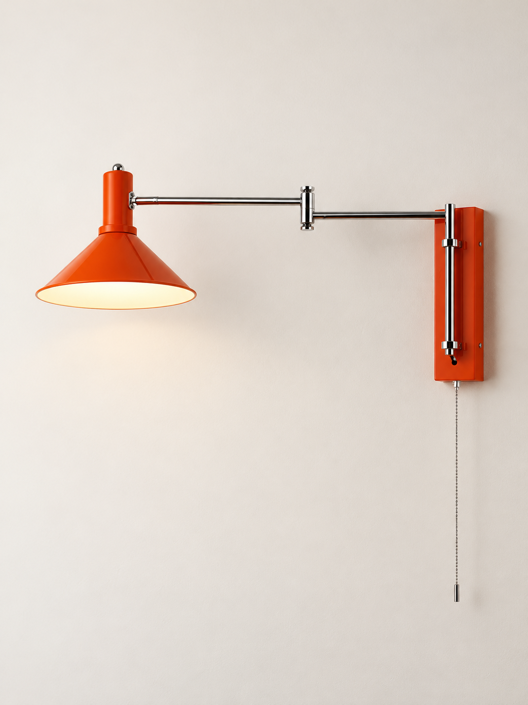 Swing-arm cone wall light, configuration 7