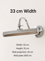 33 cm picture light: height15cm, projection24cm, backplate10cm