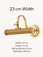 23 cm picture light: height15cm, projection23cm, backplate10cm