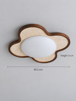 Clover Travertine and Wood LED Ceiling Light — product view