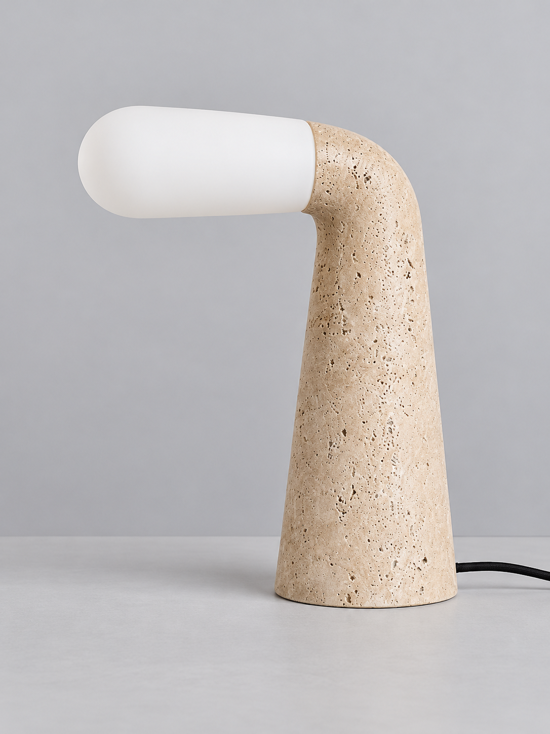 Curved Travertine and Glass Table Lamp — 05_profile