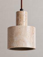 Stepped Travertine Cylinder Pendant — 06_detail
