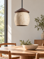 Travertine Acorn Pendant with Wood Cap — 01_hero