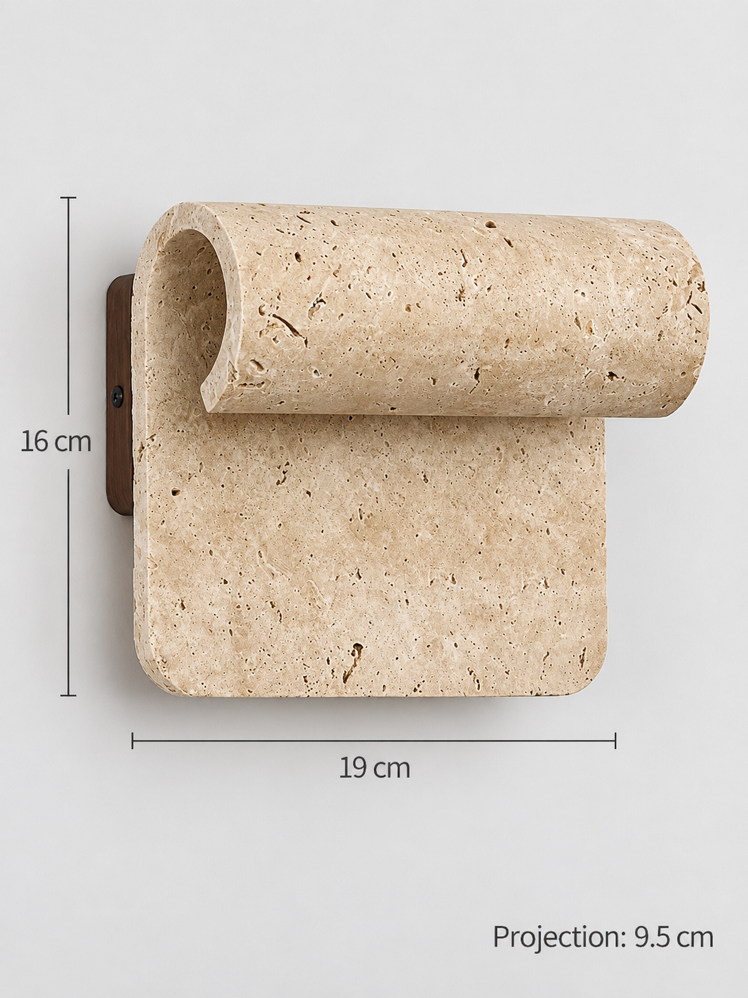 Rolled Travertine and Wood Wall Light — 02_dimensions