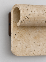 Rolled Travertine and Wood Wall Light — 03_detail