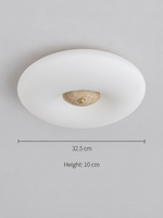 Opal Glass LED Ceiling Light with Natural Stone Center — product view