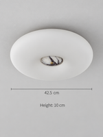 Opal Glass LED Ceiling Light with Natural Stone Center — product view