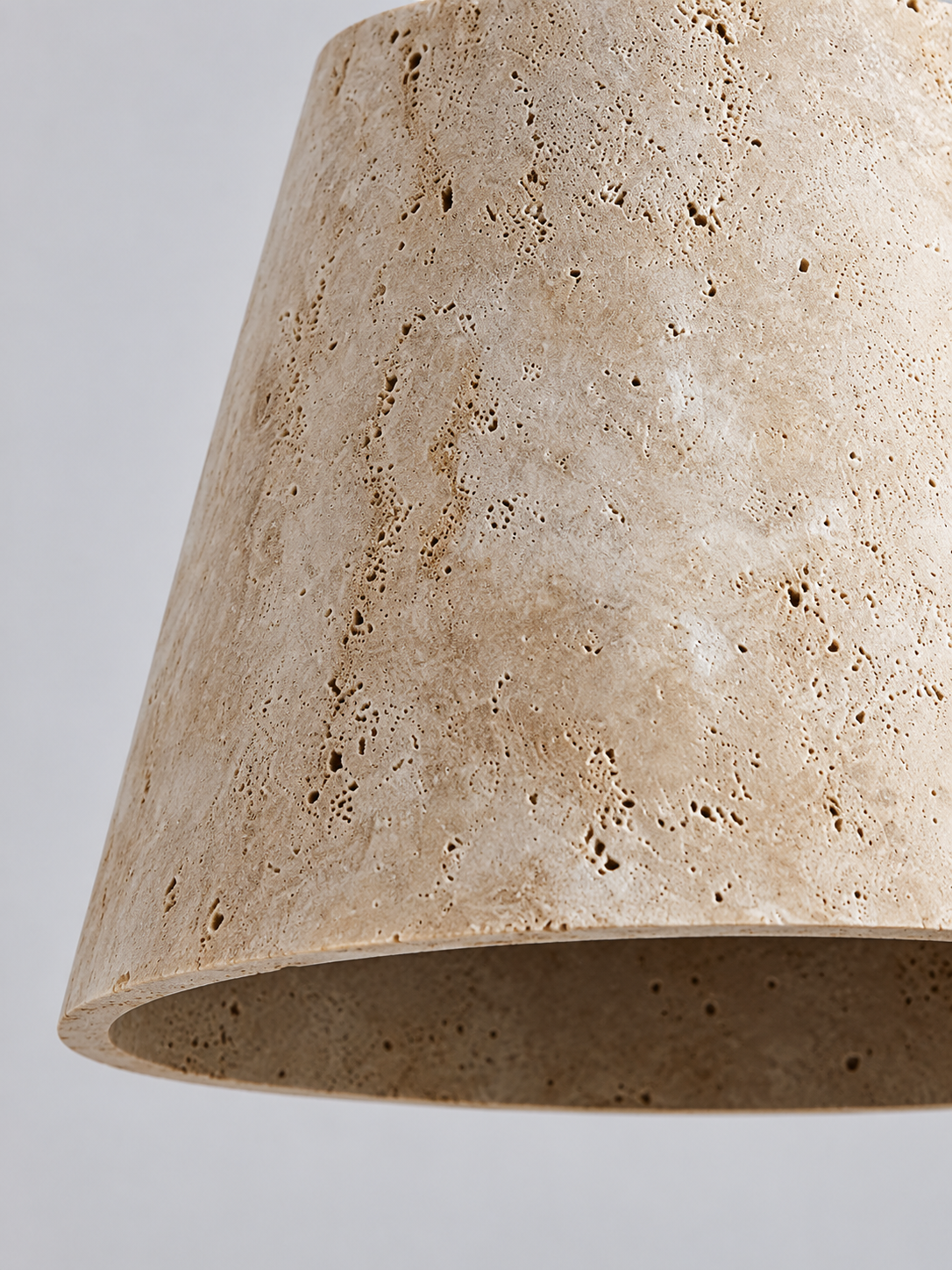 Travertine Cone Pendant Light — 04_detail