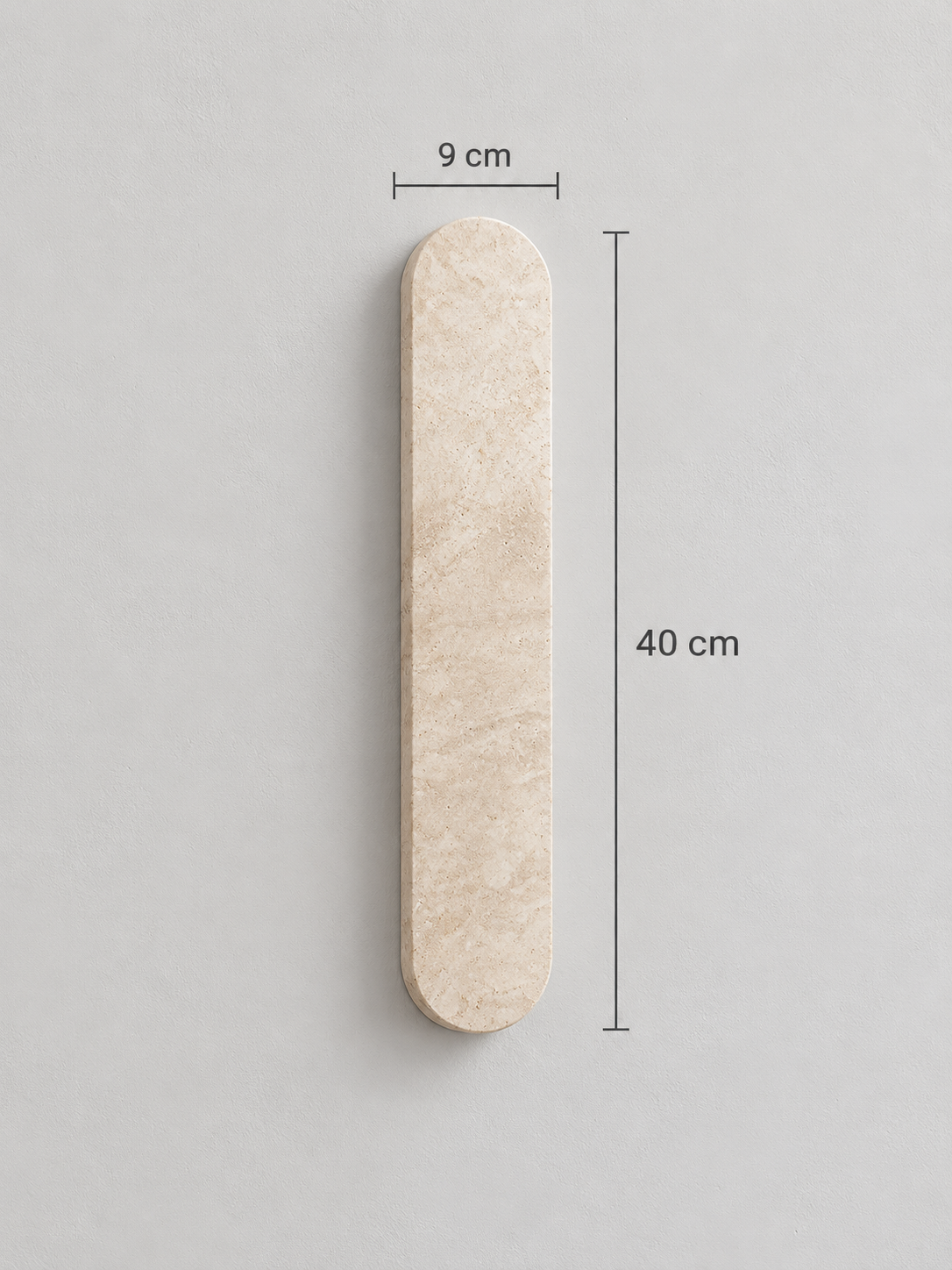 Slim Rounded Travertine LED Wall Light — product view