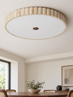 Fluted Travertine Ceiling Light 60581, shown unlit – image 3