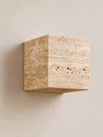 Travertine Block Wall Sconce, B form, unlit – image 4