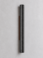 Black Travertine Cylinder Wall Sconce, unlit – image 1