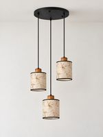 Botanical Rice Paper Drum Pendant — product view