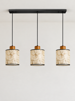Botanical Rice Paper Drum Pendant — product view