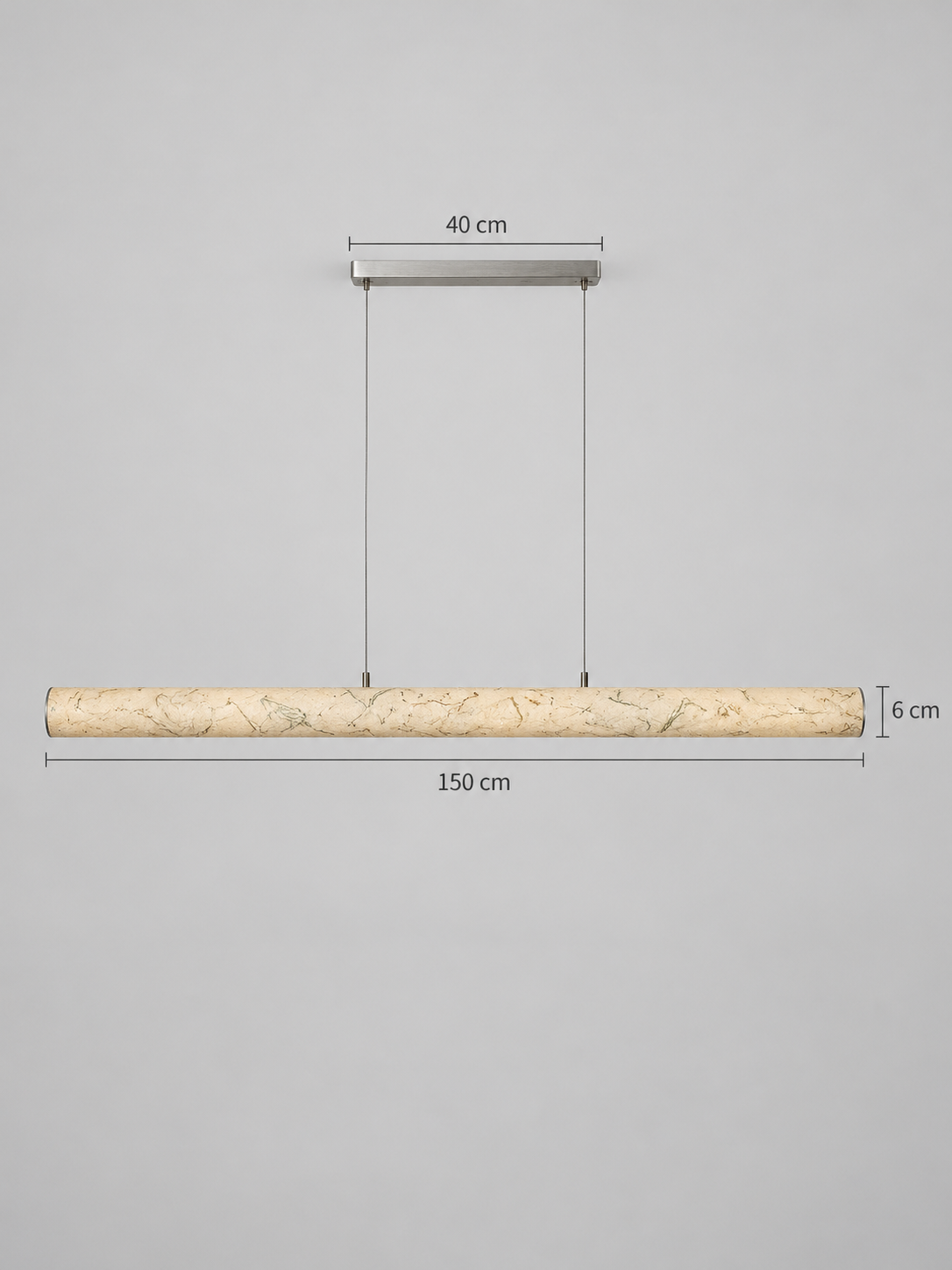 Linear Rice Paper LED Pendant — product view