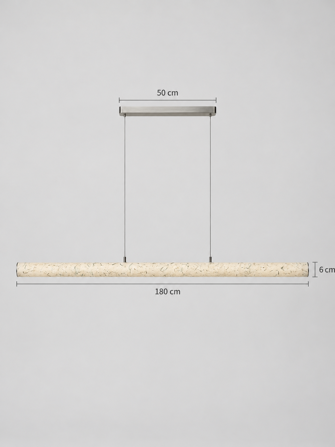 Linear Rice Paper LED Pendant — product view