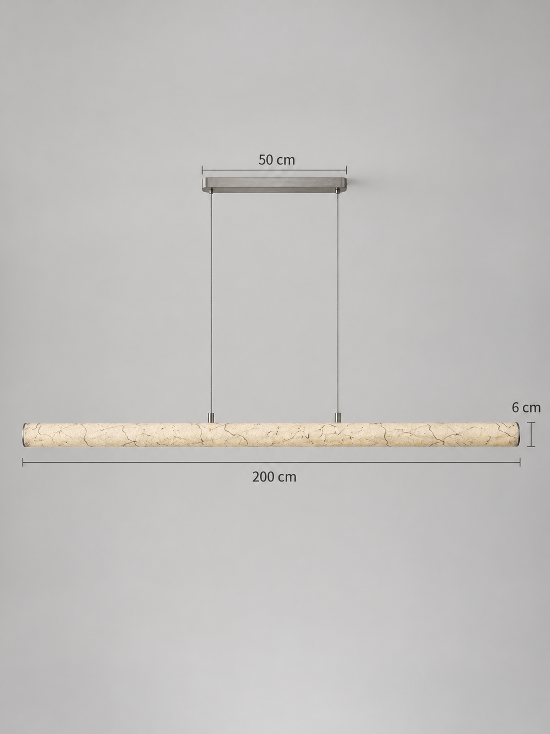Linear Rice Paper LED Pendant — product view
