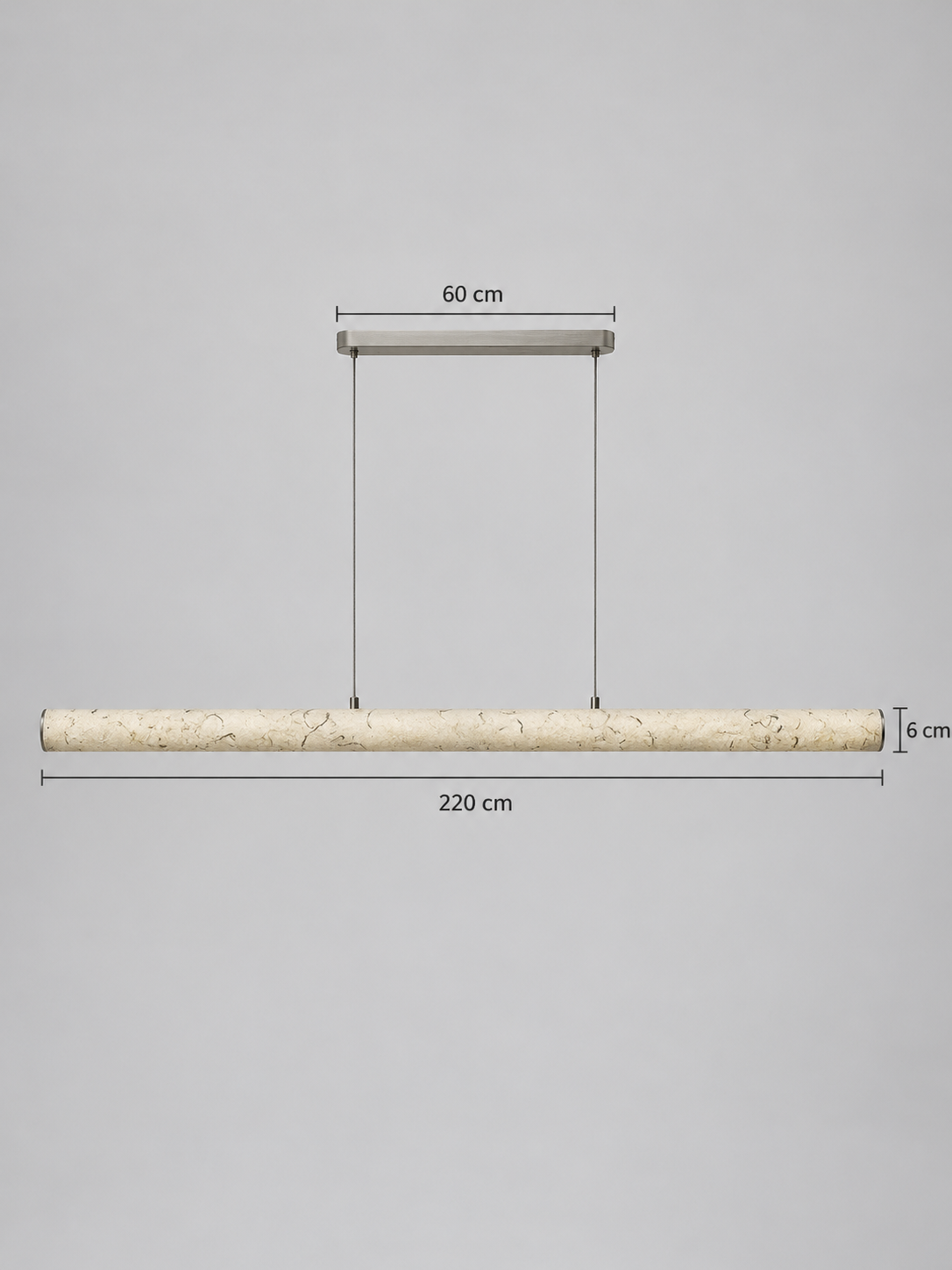 Linear Rice Paper LED Pendant — product view