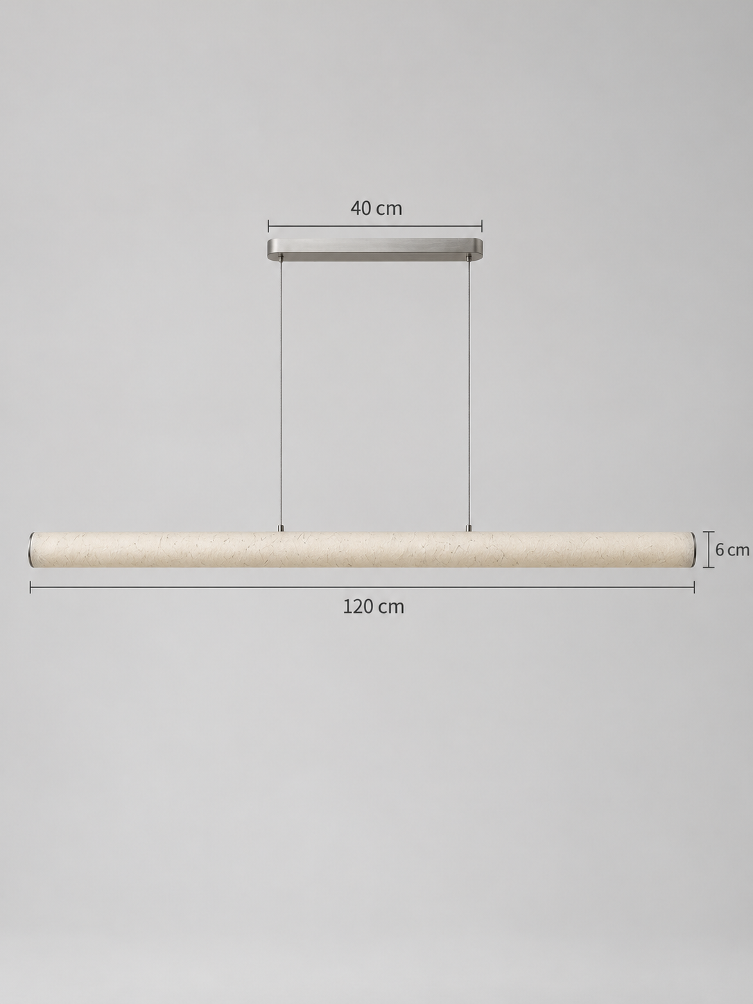 Linear Rice Paper LED Pendant — product view