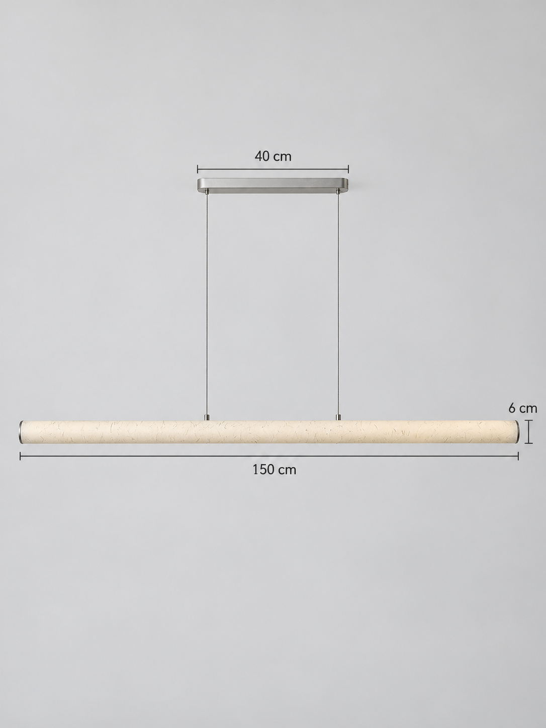 Linear Rice Paper LED Pendant — product view
