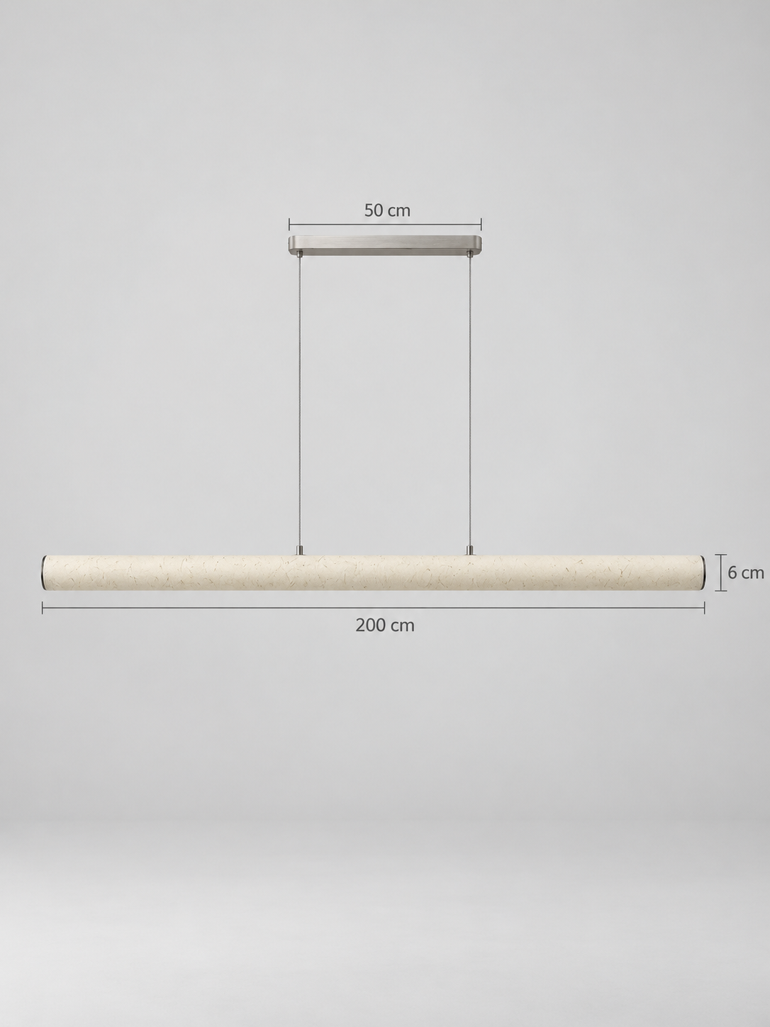 Linear Rice Paper LED Pendant — product view