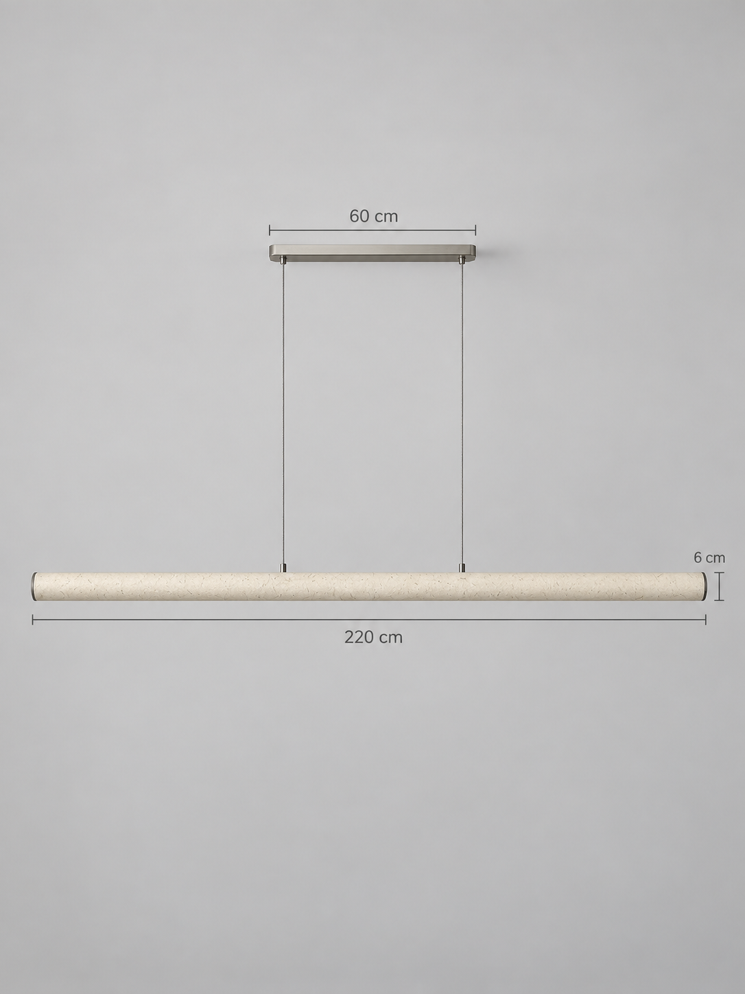 Linear Rice Paper LED Pendant — product view