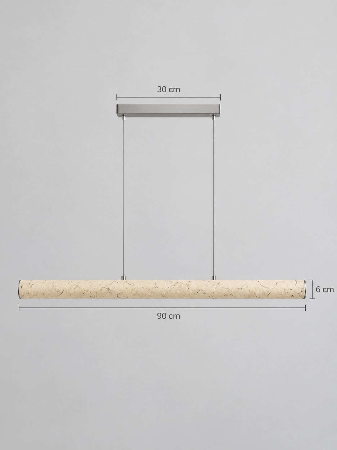 Linear Rice Paper LED Pendant — product view