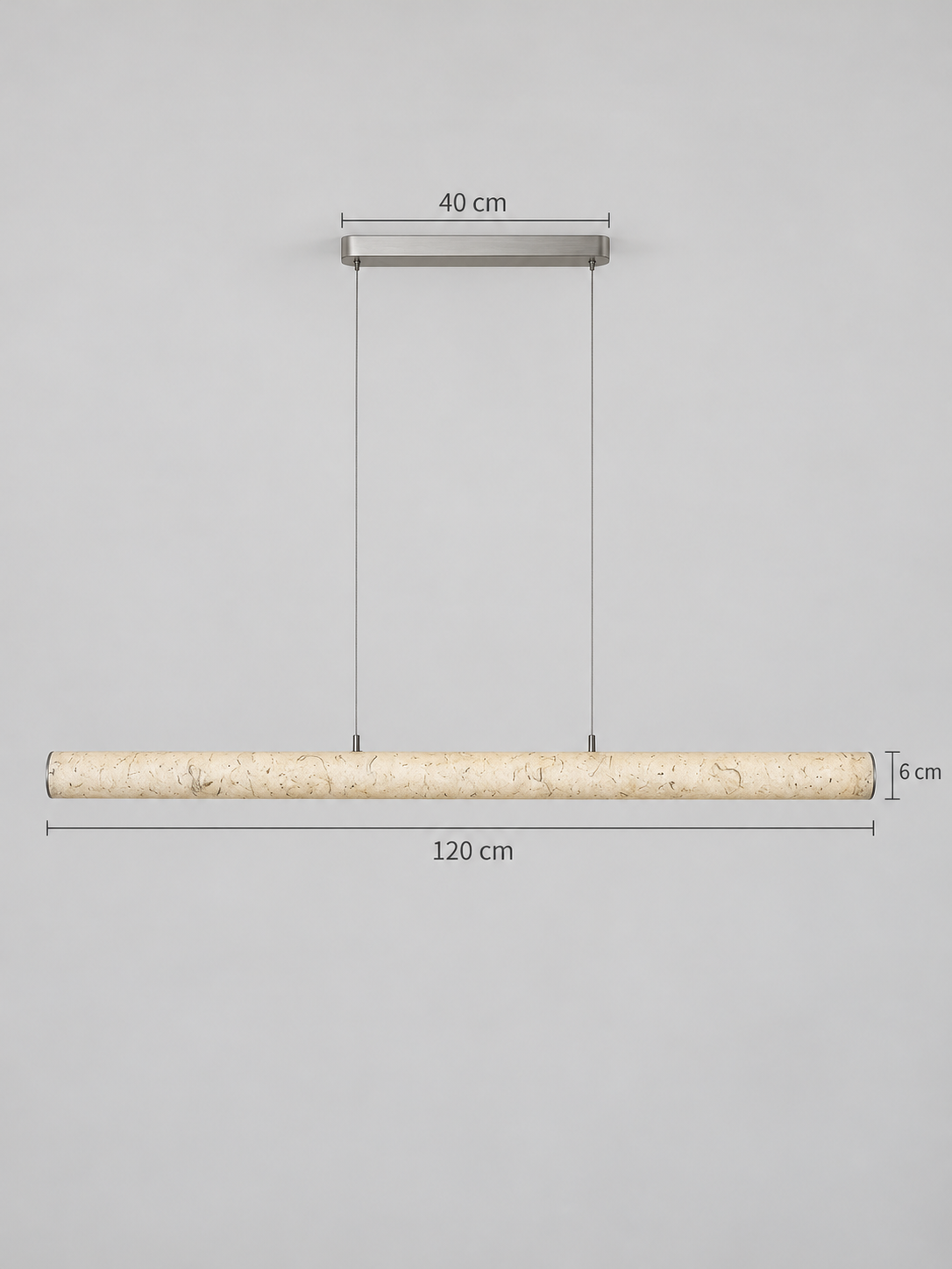 Linear Rice Paper LED Pendant — product view
