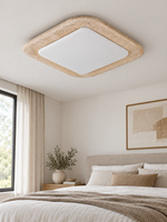 Rounded Square Travertine LED Ceiling Light — product view