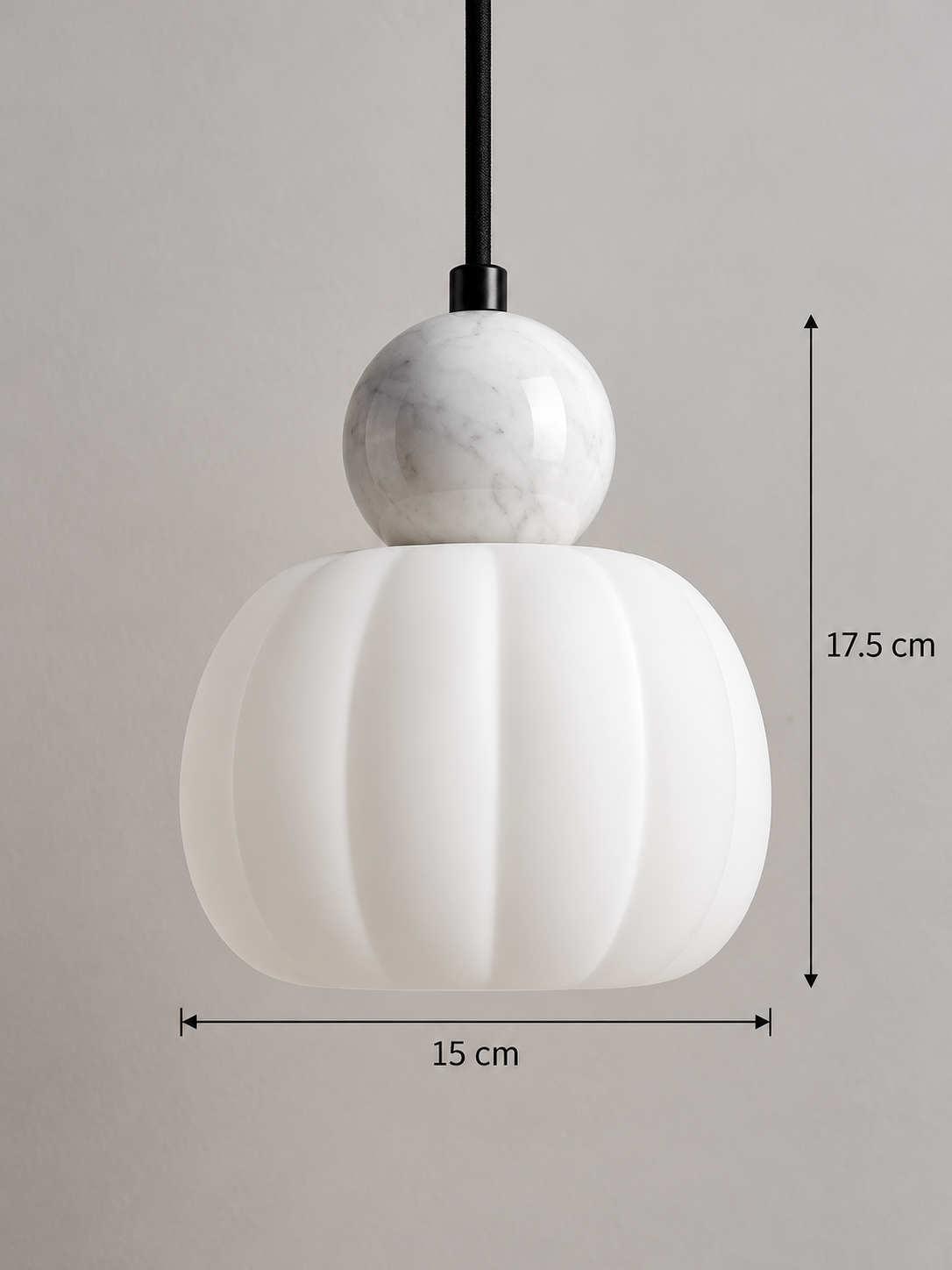 Marble and Sculpted Shade Pendant Light — 03_white_pumpkin