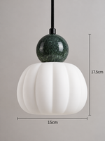 Marble and Sculpted Shade Pendant Light — 05_green_pumpkin