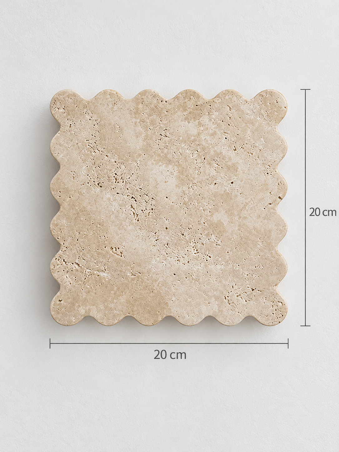 Scalloped Travertine Square Wall Light — product view