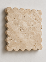 Scalloped Travertine Square Wall Light — product view