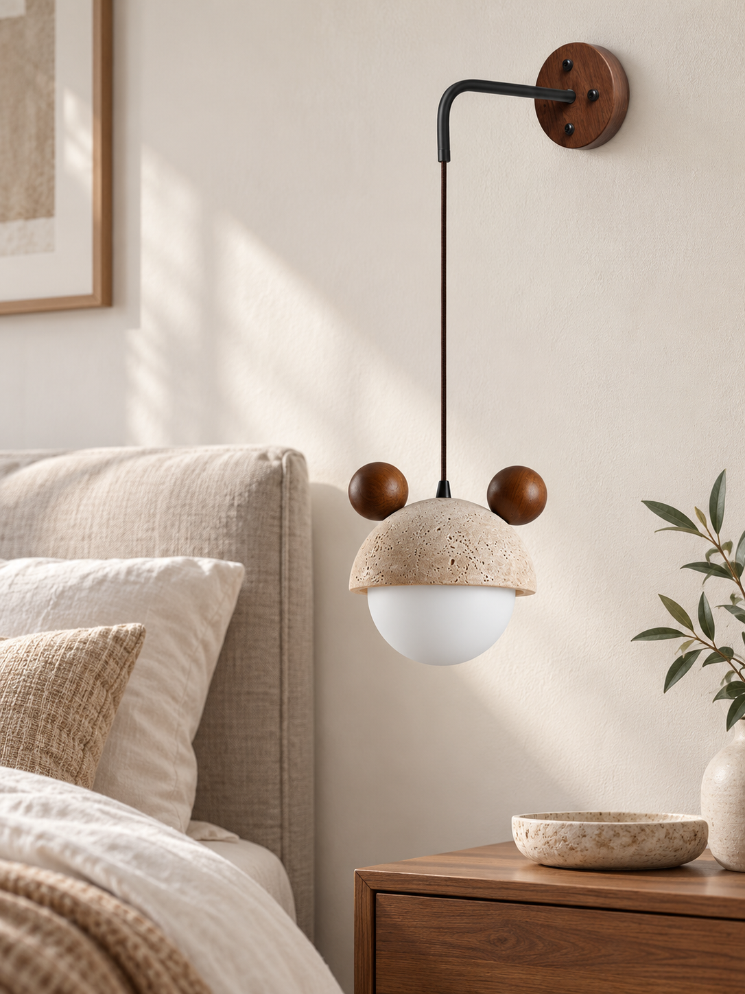 Rechargeable Travertine Globe Wall Light — 01_round_hero